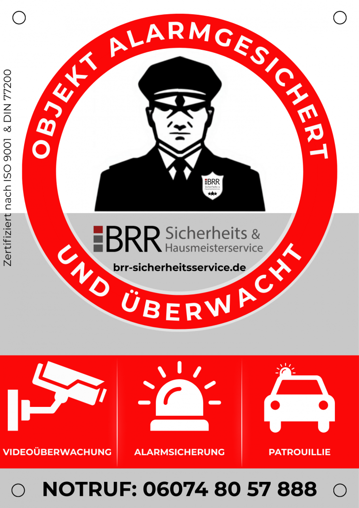 BRR-Sicherheitsservice-Schild